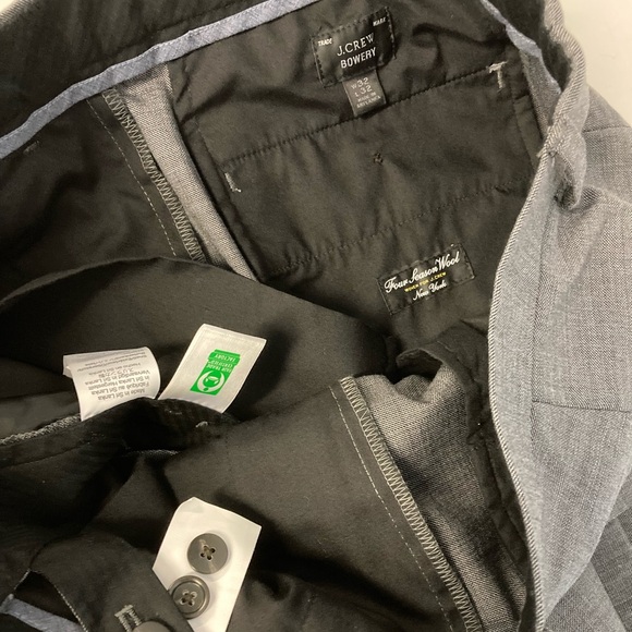 Bowery Slim-fit pant in wool blend grey item J6061 Flaw - Picture 3 of 6